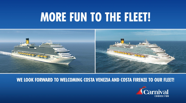 Carnival exploitera le Costa Venezia et le Costa Firenze en 2023 et en 2024